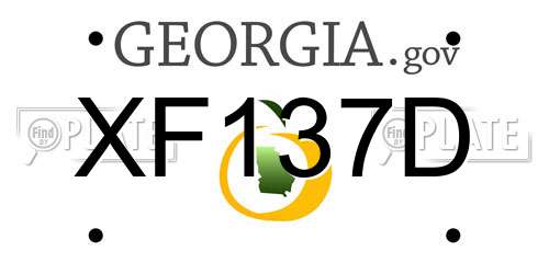 XF137D Georgia License Plate