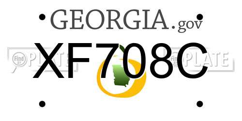 XF708C Georgia License Plate