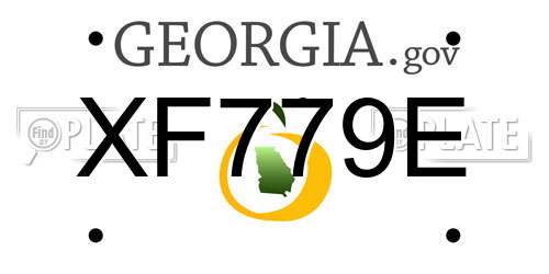 XF779E Georgia License Plate