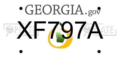 XF797A Georgia License Plate