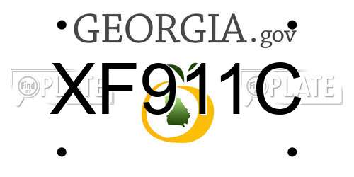 XF911C Georgia License Plate