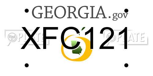 XFC121 Georgia License Plate