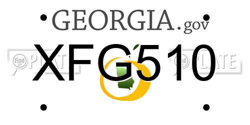 XFG510 Georgia License Plate
