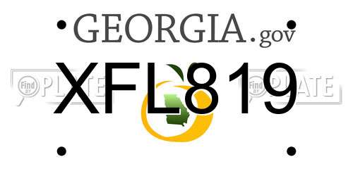 XFL819 Georgia License Plate