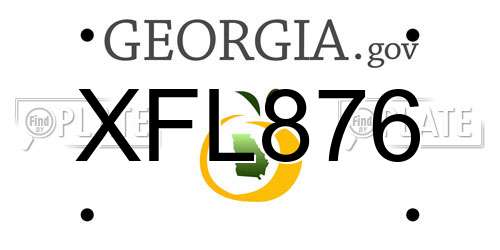 XFL876 Georgia License Plate