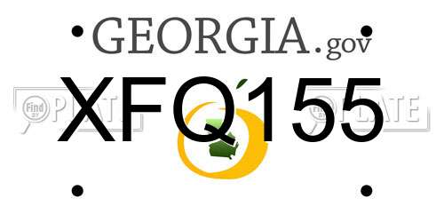 XFQ155 Georgia License Plate