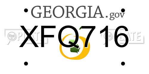 XFQ716 Georgia License Plate