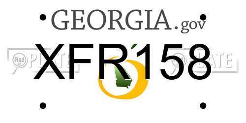 XFR158 Georgia License Plate