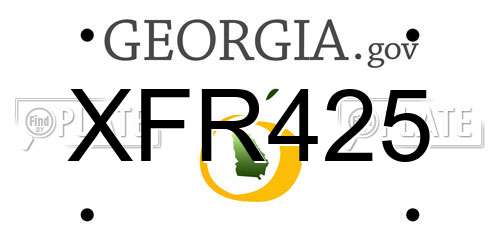 XFR425 Georgia License Plate