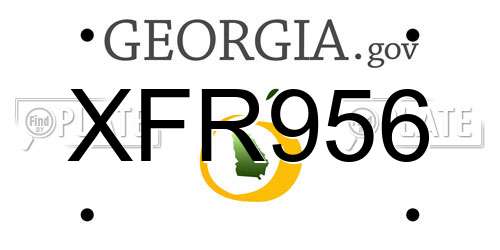 XFR956 Georgia License Plate