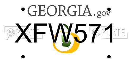 XFW571 Georgia License Plate