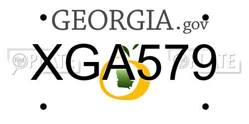 XGA579 Georgia License Plate