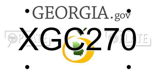 XGC270 Georgia License Plate
