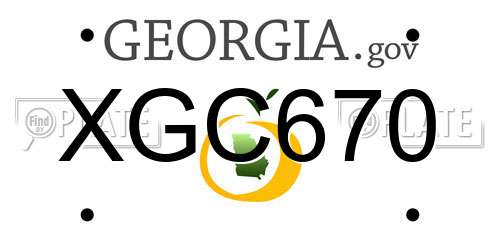 XGC670 Georgia License Plate