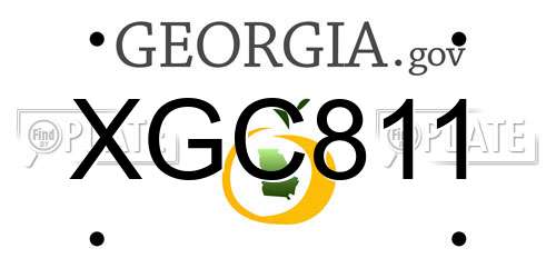 XGC811 Georgia License Plate