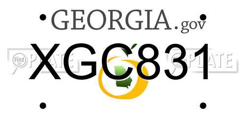 XGC831 Georgia License Plate