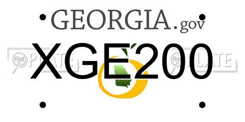 XGE200 Georgia License Plate