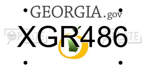 XGR486 Georgia License Plate