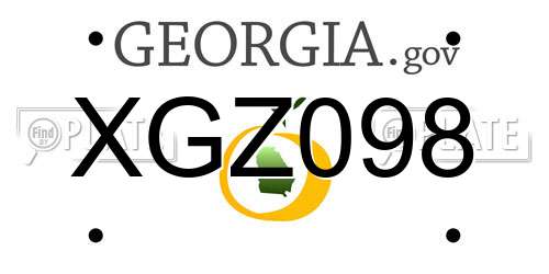 XGZ098 Georgia License Plate