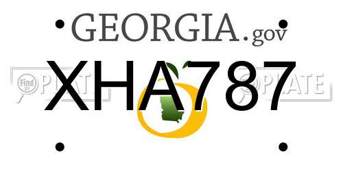 XHA787 Georgia License Plate