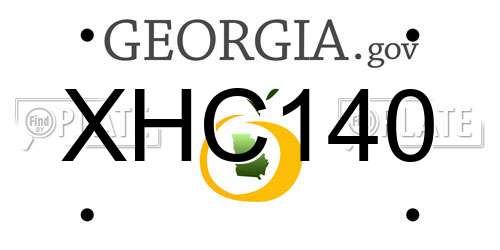 XHC140 Georgia License Plate