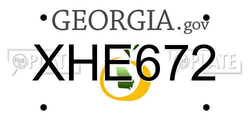 XHE672 Georgia License Plate