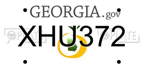 XHU372 Georgia License Plate