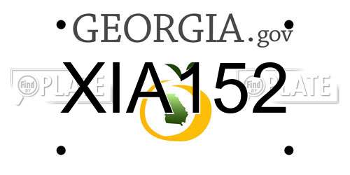 XIA152 Georgia License Plate