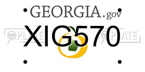XIG570 Georgia License Plate