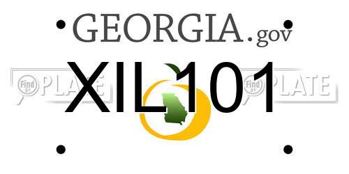 XIL101 Georgia License Plate