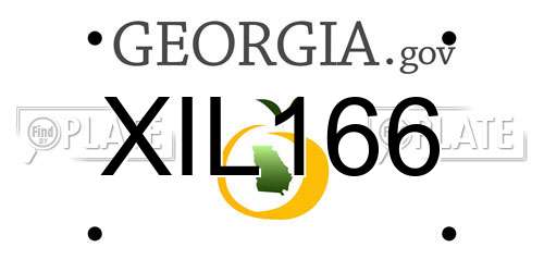 XIL166 Georgia License Plate