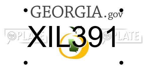 XIL391 Georgia License Plate