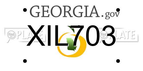 XIL703 Georgia License Plate