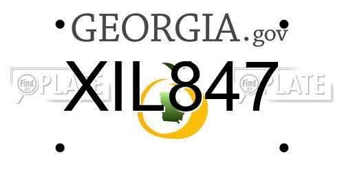 XIL847 Georgia License Plate