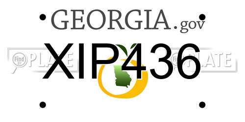 XIP436 Georgia License Plate