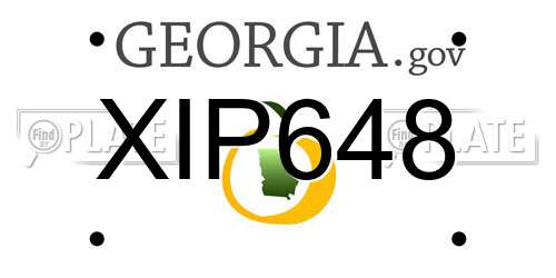 XIP648 Georgia License Plate
