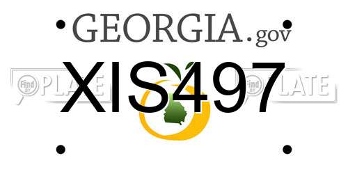 XIS497 Georgia License Plate