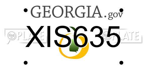 XIS635 Georgia License Plate