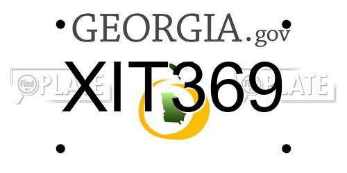 XIT369 Georgia License Plate