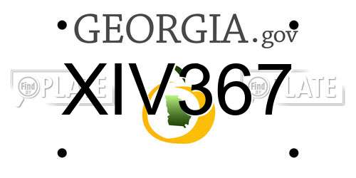 XIV367 Georgia License Plate