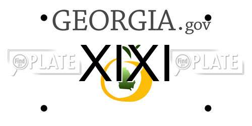 XIXI Georgia License Plate
