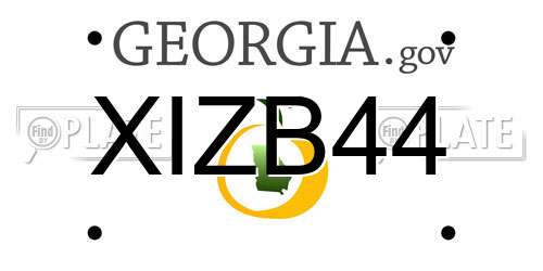XIZB44 Georgia License Plate