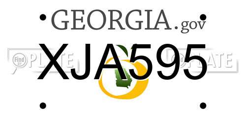 XJA595 Georgia License Plate
