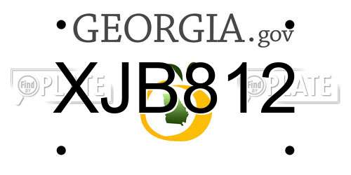 XJB812 Georgia License Plate
