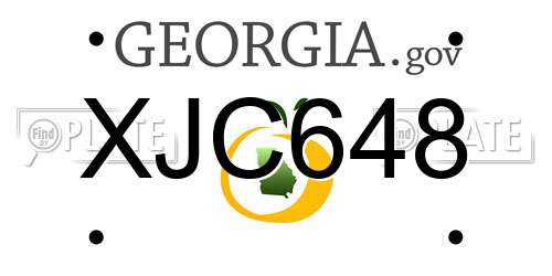 XJC648 Georgia License Plate