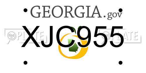 XJC955 Georgia License Plate