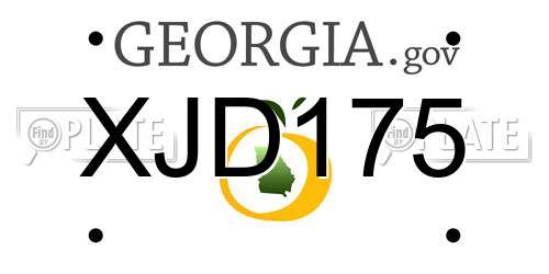 XJD175 Georgia License Plate