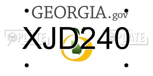 XJD240 Georgia License Plate