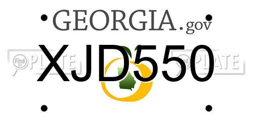 XJD550 Georgia License Plate