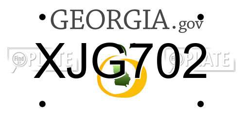 XJG702 Georgia License Plate